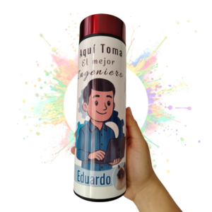 Termo metálico tapa digital